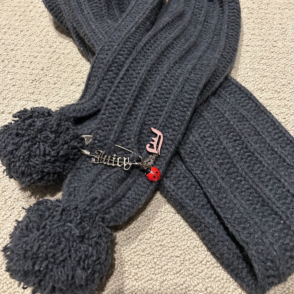 Authentic Extra Long Juicy Couture Cashmere and Wool Scarf